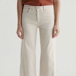 AG Saige Wide Leg Crop in White | Size 27